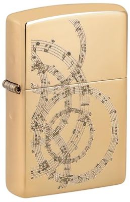 Zippo Encendedor a Prueba de Viento - Firefighter Design - Recargable - Estuche de Regalo - Metal - Hecho en EEUU
