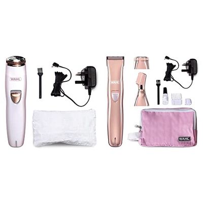 Wahl Facial Hair Remover, Face Hair Removal for Women, Upper Lip, Cheek and Chin Hair Remover, Rotary Shaver. Remove Peach Fuzz & 3-in-1 Ladies Face and Body Hair Remover