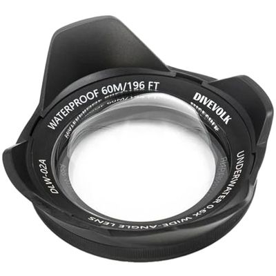 DIVEVOLK, Groothoek voor Divevlok Sea Touch 4 Max Heren, Zwart, 67 mm