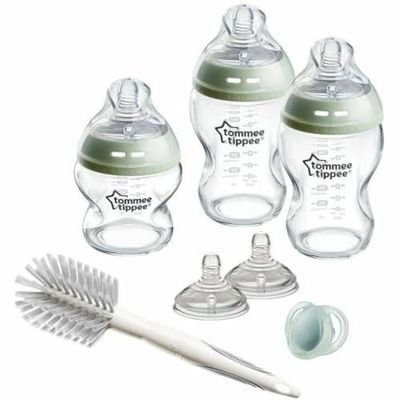 TOMMEE TIPPEE NATURAL START Szklane butelki dla niemowląt, butelki antykolkowe, 150 ml / 250 ml, średni przepływ