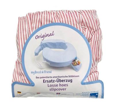 My Brest Friend 0011 Standaard voedingskussenhoes, roze witte strepen, roze