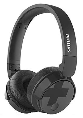 Philips Audio Kopfhörer On Ear BH305BK/00 On Ear Kopfhörer (Bluetooth, Voluminöse Bässe, Aktive Geräuschunterdrückung, 18 Stunden Akkulaufzeit, Faltbar) Schwarz, Einheitsgröße