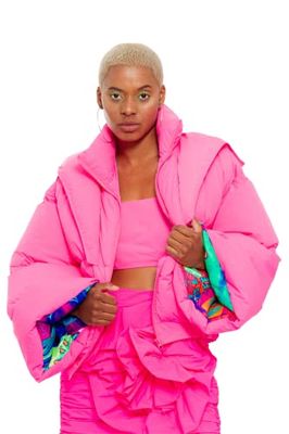 CHAOUICHE Donsjack, roze, 5 x groot, uniseks, volwassenen, Roze, 5XL