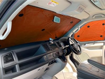 Covprotec Thermal Window Blinds Compatible With Chrysler PT Cruiser (2001-2010)(5 door)(Rear Set With Stealth) With Backing Colour In Flourescent Orange