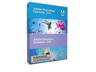 Adobe Photoshop Elements 2024 & Adobe Premiere Elements 2024|Upgrade | 1 Device | PC/Mac | Box Including Activation Code