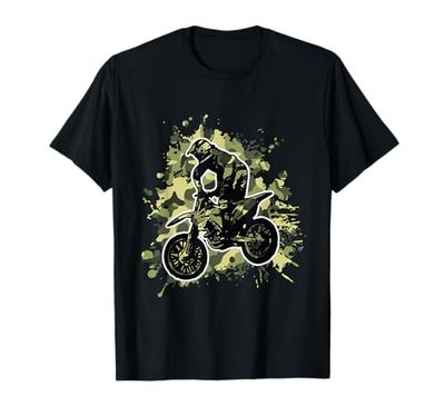 Motocross Dirt Bike Camo Camouflage Motocicleta Regalo Camiseta
