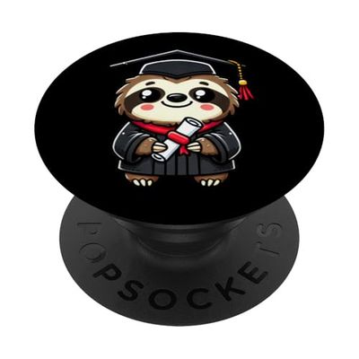 Cute Sloth Graduation PopSockets Adhesive PopGrip
