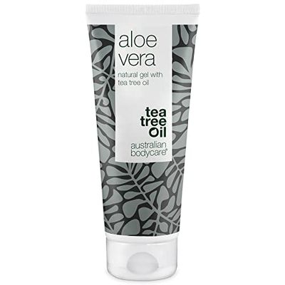 Australian Bodycare Aloe Vera Gel 100 ml | Aloe Vera After Sun Lotion | Natural Aloe Vera and Tea Tree Oil | Cooling & Moisturizing for itching, irritated skin, sunburns and scratches | 100% Vegan