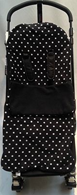 Snuggle voetenzak/COSY TOES compatibel met i 'candy buggy Peach Pear Apple Cherry POLKA DOT zwart