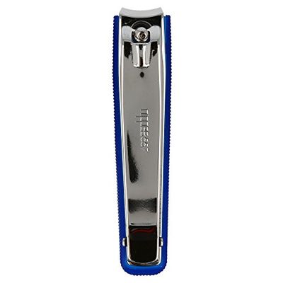 nippes Solingen Nail clippers for fingernails and toenails, with nail catcher, blue, 8 cm, toenail clippers, nail care clippers, Solingen nail clippers, makes it easier to shorten firm nails