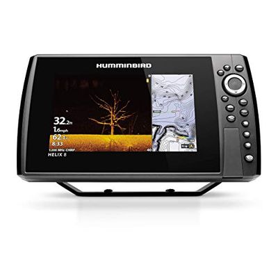 HUMMINBIRD Uniseks volwassenen NS-752 Helix 8 Chirp Mega DI GPS G4N, zwart, standaard