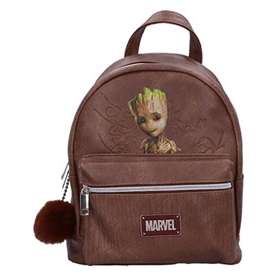 Marvel Baby Groot Backpack 28cm, PU Leather, Brown