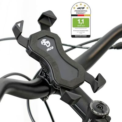 NC-17 Connect 3D Universal Holder 1 / Smartphone and Mobile Phone Holder for Bikes / Motorcycle / Mobile Phone Holder for iPhone, Galaxy / Holder for GPS / Headsetcaps or Handlebar Mount / Black