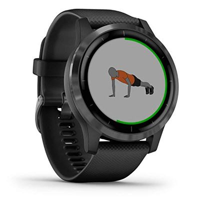 Garmin - waterdichte GPS-fitness-smartwatch met trainingsplannen en geanimeerde oefeningen. Hartslagmeting, 20 sportapps, 8 dagen batterijduur, contactloos betalen (Gereviseerd)