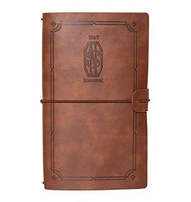 Grupo Erik Cuaderno de viaje Animales Fantásticos - Cuaderno de notas - Cuaderno cuero sintético 19,6X12 cm Diario personal - Bloc notas marrón - Regalo Harry Potter - Licencia oficial