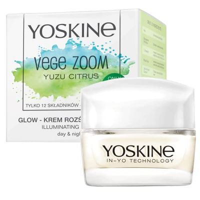 Yoskine Vege Zoom – krem rozjaśniający – środek do usuwania plam pigmentowych – promienna cera – nawilżający – na dzień i w nocy