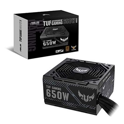 ASUS TUF Gaming 650W Bronze Bloc d'alimentation (Ventilateurs axiaux à double roulement à billes, Certification Militaire, Revêtement protecteur PCB, technologie 0dB, Garantie 6 ans)