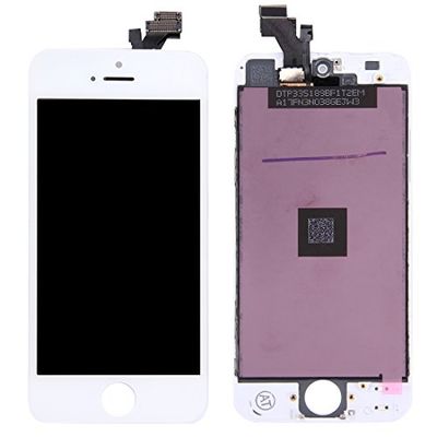 3 en 1 (High Quality LCD Touch Pad, LCD) & Digitizer Frame Assembly for (White) iPhone 4