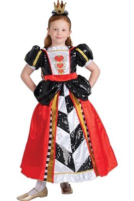 Dress Up America Costume Da Regina Di Cuori Per Bambina - Costume Da Regina Rossa Per Bambina