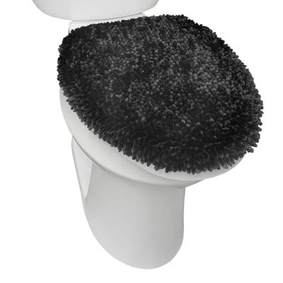 SoHome Spa Step - Funda de felpilla de felpa de lujo, lavable a máquina, ultra suave, estándar, 18.5 x 19.6 pulgadas, color negro