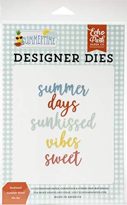 ECHO PARK PAPER COMPANY SummerTime Dies Sunkissed, Estate baciata dal Sole, Ora Estiva, taglia unica