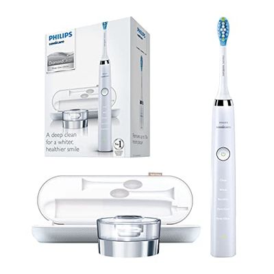 Philips Sonicare DiamondClean HX9331/32 adulte Brosse à dents à ultrasons blanc brosse à dents électrique, 110 – 220, 1 pièce