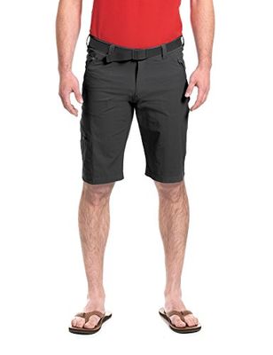 Maier Sports Nil Bermuda, Pantalon Court de randonnée pour Homme, Bermuda déperlant pour Le Trekking et la randonnée, sans PFC, MSTRETCH Pro 4 et Dryprotec, Noir, 64 (W46/L33)