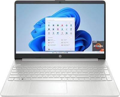 HP 15s-eq2119ns - Ordenador Portátil de 15.6" Full HD (AMD Ryzen 7 5700U, 16GB RAM, 512GB SSD, AMD Radeon Graphics, Windows 11 Home) Plata - Teclado QWERTY Español