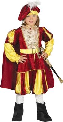 Guirca- Costume Roi Enfant Taille 3/4 Ans, 87557, Jaune et Rouge, 3-4 Anni (95-105 cm)