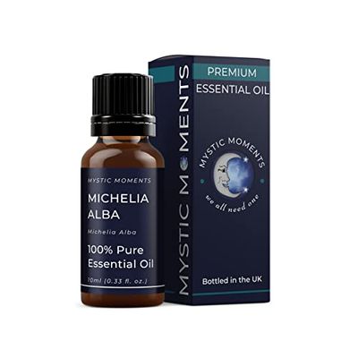 Mystic Moments | Michelia Alba Leaf Essential Oil 10ml - Olio puro e naturale per diffusori, aromaterapia e massaggio miscele senza OGM vegano