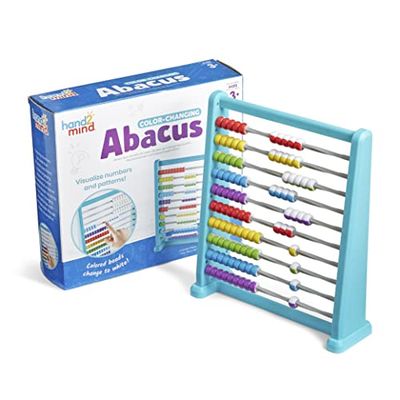Learning Resources Colour-Changing Plastic Abacus for Kids maths with Counting Beads for Children, Rekenrek, Counting Toy, (Set of 1), Ages 3+