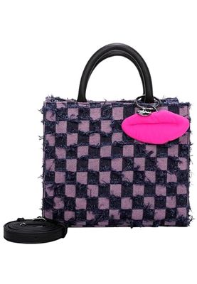 Buffalo Big Boxy Collection Fancy Squares Rose, Shopper para Mujer, Rosa