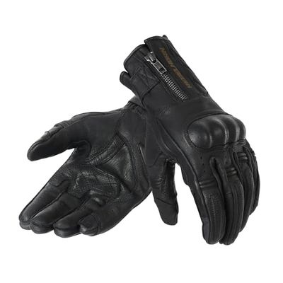 REBELHORN Hunter Lady läder motorcykelhandskar för kvinnor hardcover från handled perforering av fingerområden anatomisk design pekskärm vänliga kuddar – RH-GLV-Hunter_01_DM