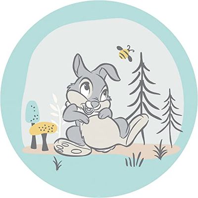 Komar Disney Dot DD1-044 Round Self-Adhesive Non-Woven Photo Wallpaper Bambi Thumper Diameter 125 cm - Haase, Deer, Baby Wallpaper, Baby Room, Children's Room Wall Sticker