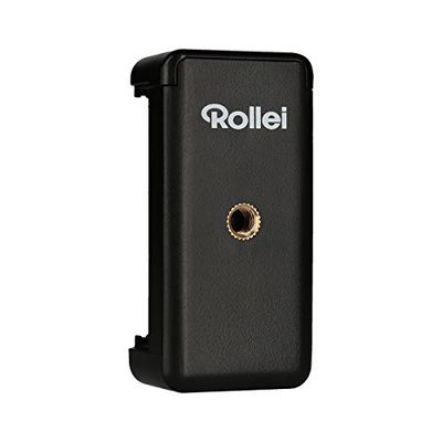 Rollei Smartphone Holder - Soporte universal para su Smartphone - Adecuado para teléfonos inteligentes hasta anchura de 8.5 cm - Negro