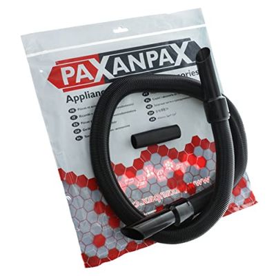Paxanpax 35-UN-97 Tuyau d'Extension Universel en Plastique pour Aspirateur, Tuyau Aspiration Noir 32 mm