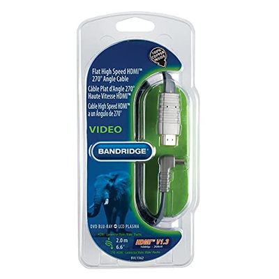 Bandridge BVL1362 cavo HDMI 2 m HDMI tipo A (Standard) Nero, Verde, Grigio