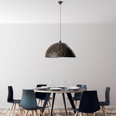 Opviq Elegante lampadario regolabile, finitura anticata, diametro 60 cm, altezza 45-135 cm, attacco E27, cavo da 90 cm, perfetto per gli spazi moderni