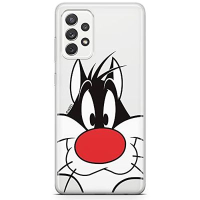 ERT GROUP mobiltelefonfodral för Samsung A73 5G originalt och officiellt licensierat Looney Tunes mönster Sylvester 001 optimalt anpassad till formen på mobiltelefonen, gedeeltelijk transparant