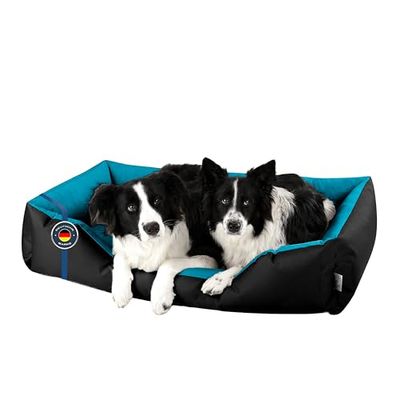 BedDog LUPI colchón para Perro S hasta XXXL, 24 Colores, Cama para Perro, sofá para Perro, Cesta para Perro, XXL Negro/Azul