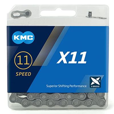 KMC Łańcuszek uniseks X11, szary, 114 ogniw