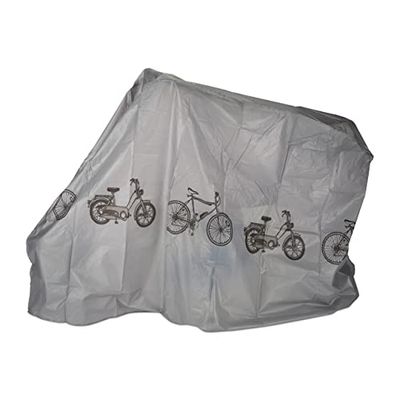 Relaxdays Capa para bicicleta, capa protetora, proteção solar, cobertura, polietileno, 200 x 115 cm, cinzento