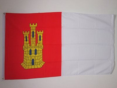 AZ FLAG - Bandera Castilla-La Mancha - 90x60 cm - Bandera Castellano-Manchega 100% Poliéster con Ojales de Metal Integrados - 50g - Colores Vivos Y Resistente A La Decoloración