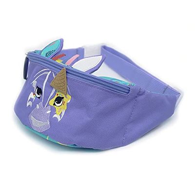 Les Déglingos Unisex's Kiprokos The Zebra Bum Bag Waist, Purple, Enfant