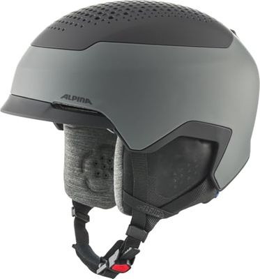 ALPINA Gems Casque de Ski Adulte Unisexe, Gris Nuit/Noir Mat, 55-59