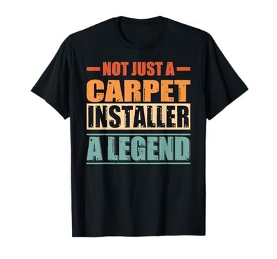 Funny Quote Retro Carpet Installer Maglietta