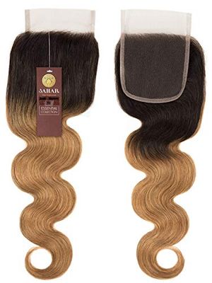 Sahar Essential Unprocessed Brazilian Top Lace Closure 4 inch X 4 inch - Body Wave- OT27 14 inch