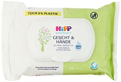HiPP Babysanft toallitas para cara y manos 1 x 20 piezas (12 x 20 Piezas)