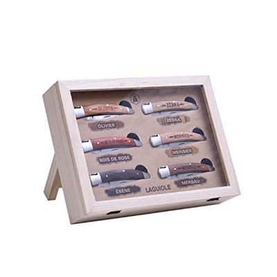LG SET VAN 6 VOUWMESSEN HOUT NAMEN