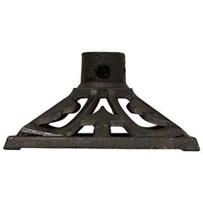 TIKI Supporto per torcia in ghisa, resistente, autoportante e resistente alle intemperie, per patio, giardino, terrazza e cortile, adatto per pali da 1,9 cm a 3,2 cm, 22,9 x 22,9 cm, nero